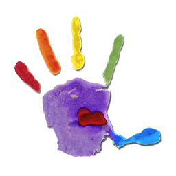 Jordan's childhood handprint, used as her maker's mark